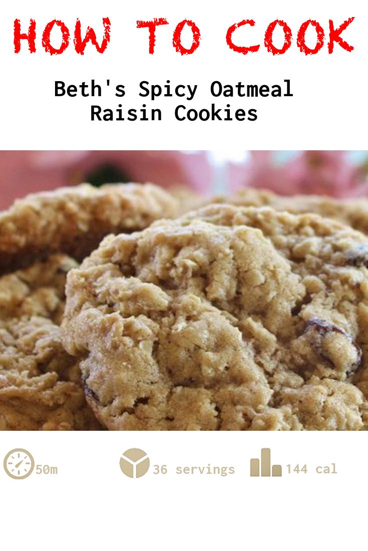 Beth's Spicy Oatmeal Raisin Cookies