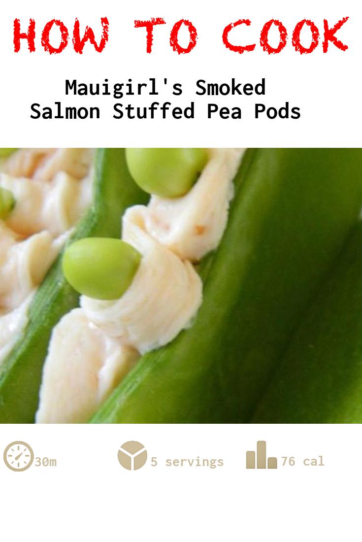 Mauigirl's Smoked Salmon Stuffed Pea Pods