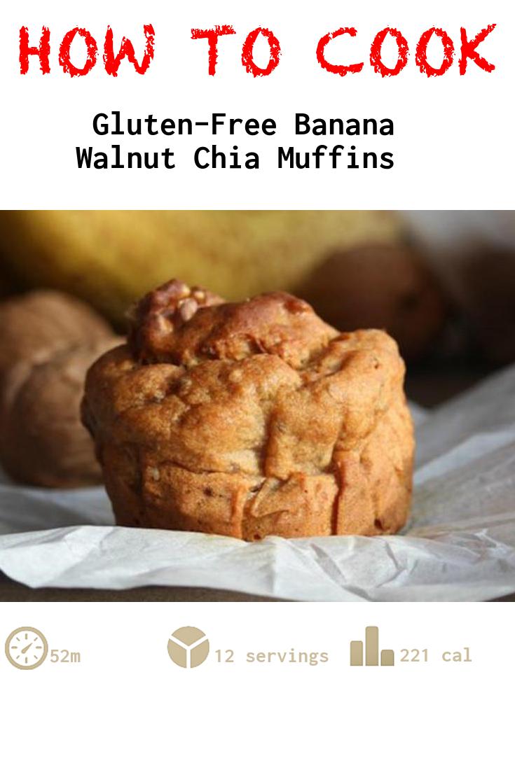 Gluten-Free Banana Walnut Chia Muffins